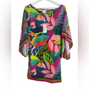 Trina Turk Swim Tunic Multicolor Cover Up Dress NWT